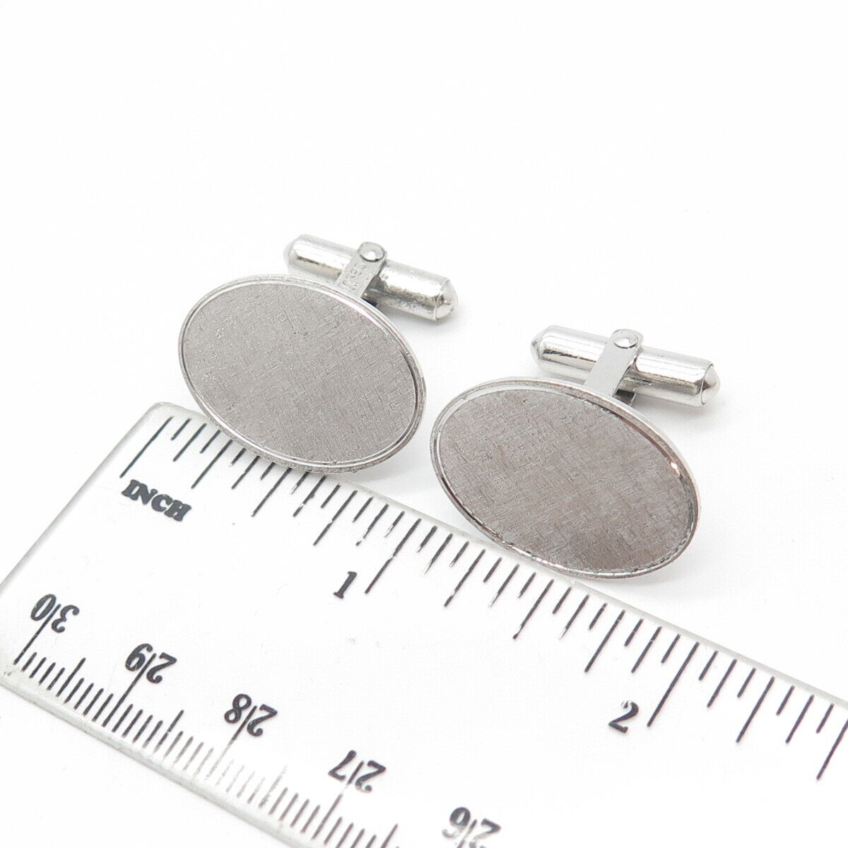 DESTINO 925 Sterling Silver Vintage Oval Cufflinks