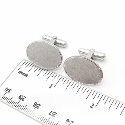 DESTINO 925 Sterling Silver Vintage Oval Cufflinks