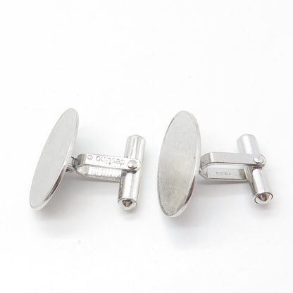 DESTINO 925 Sterling Silver Vintage Oval Cufflinks