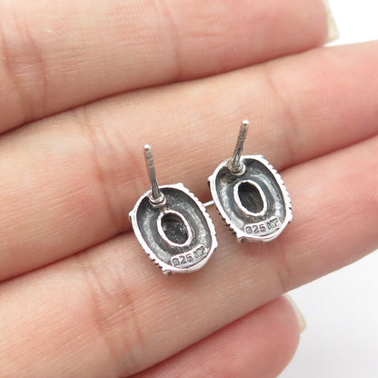 CHAPAL-ZENRAY INC 925 Sterling Silver Vintage Real Black Onyx Gem Drop Earrings