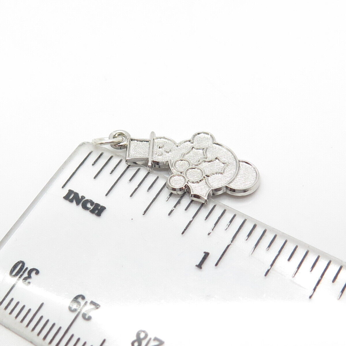 925 Sterling Silver Vintage Snowman Charm Pendant