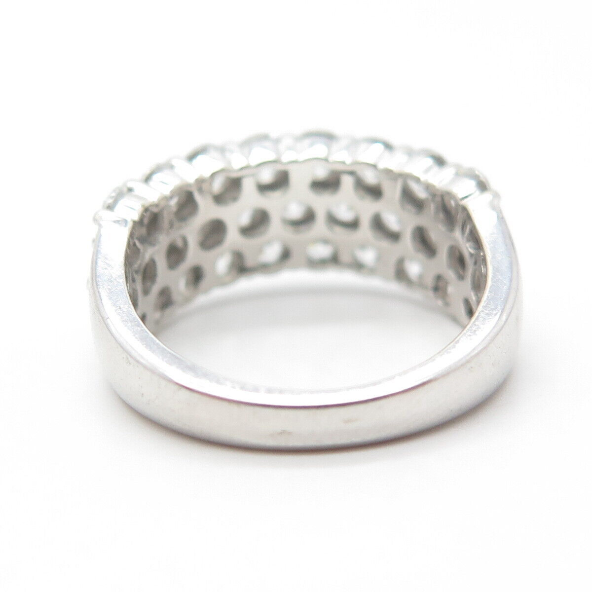 925 Sterling Silver Pave C Z Ring Size 6.25