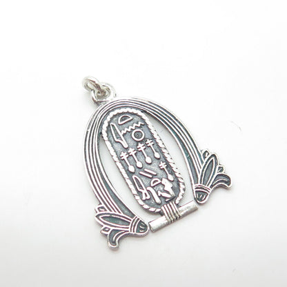 800 Silver Vintage Egypt "Cartouche" Symbol & Sign Pendant