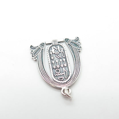 800 Silver Vintage Egypt "Cartouche" Symbol & Sign Pendant