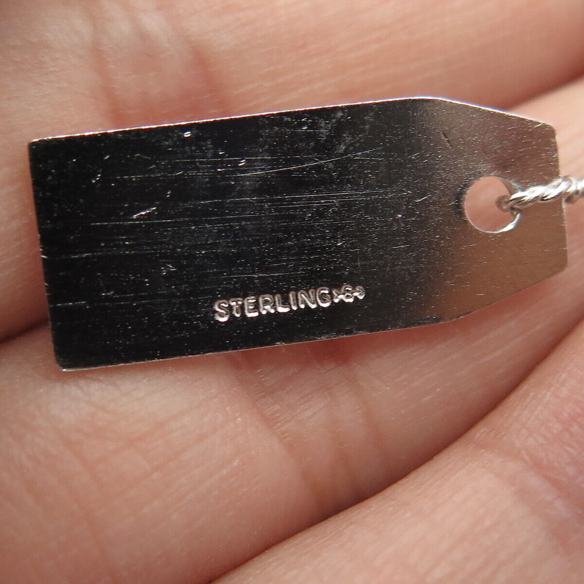 GRIFFITH & SONS CO. 925 Sterling Silver Vintage Tag "From / To" Pendant