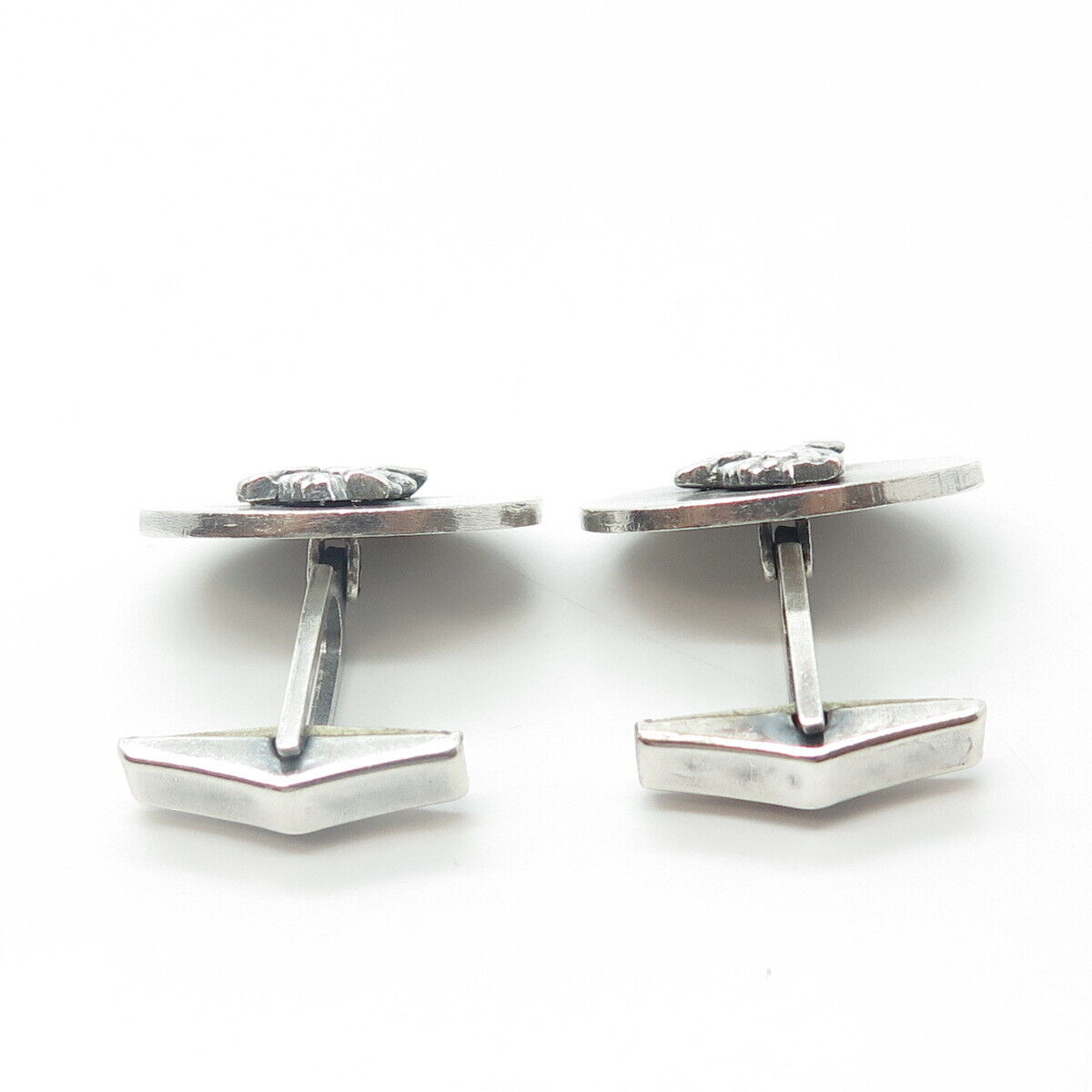 925 Sterling Silver Antique Art Deco Mermaid Cufflinks