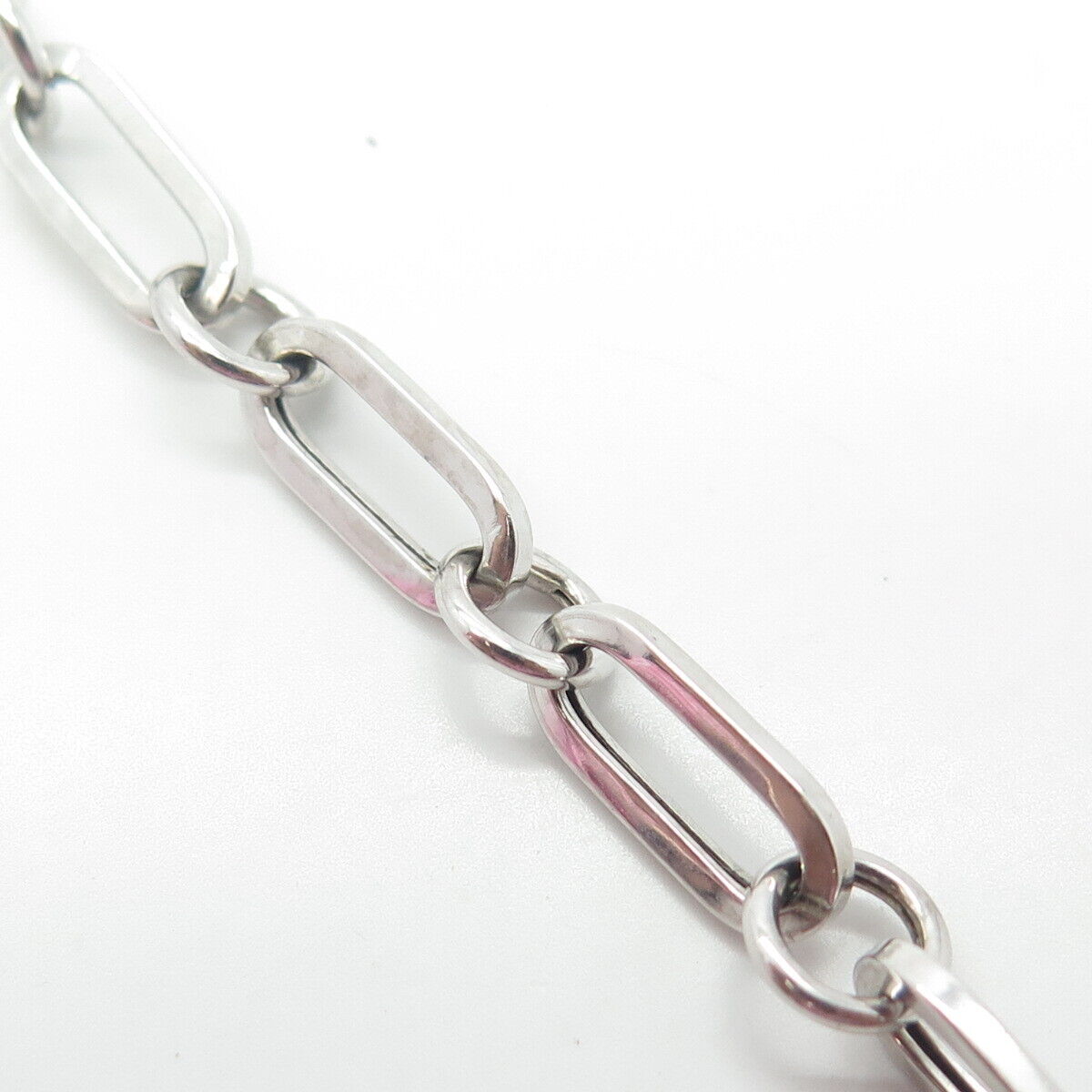 JACMEL JEWELRY INC. 925 Sterling Silver 2-Tone Vintage Mixed Link Bracelet 6.5"