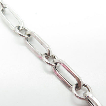 JACMEL JEWELRY INC. 925 Sterling Silver 2-Tone Vintage Mixed Link Bracelet 6.5"