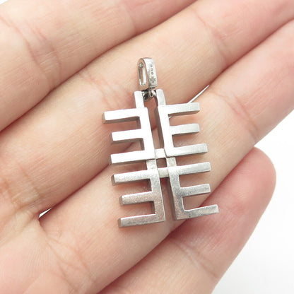925 Sterling Silver Modernist Pendant