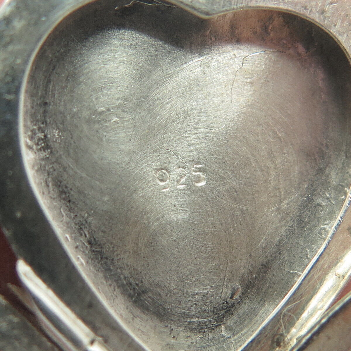 925 Sterling Silver Vintage Engraved Heart Locket Pendant