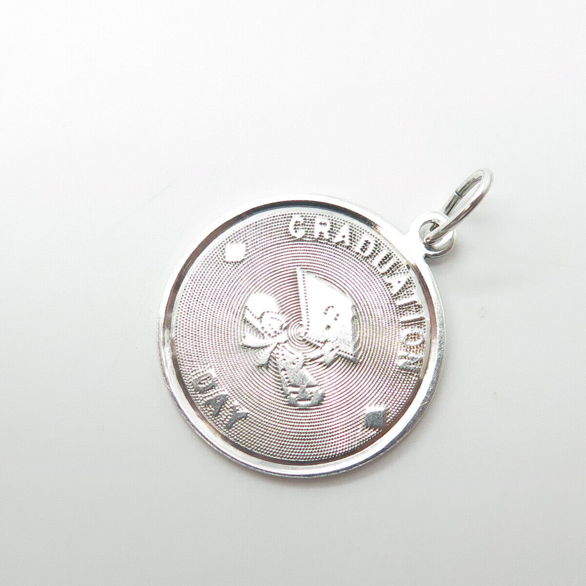 JAYPOS 925 Sterling Silver Vintage "Graduation Day" Cap Charm Pendant