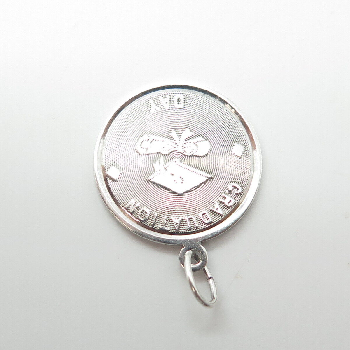 JAYPOS 925 Sterling Silver Vintage "Graduation Day" Cap Charm Pendant