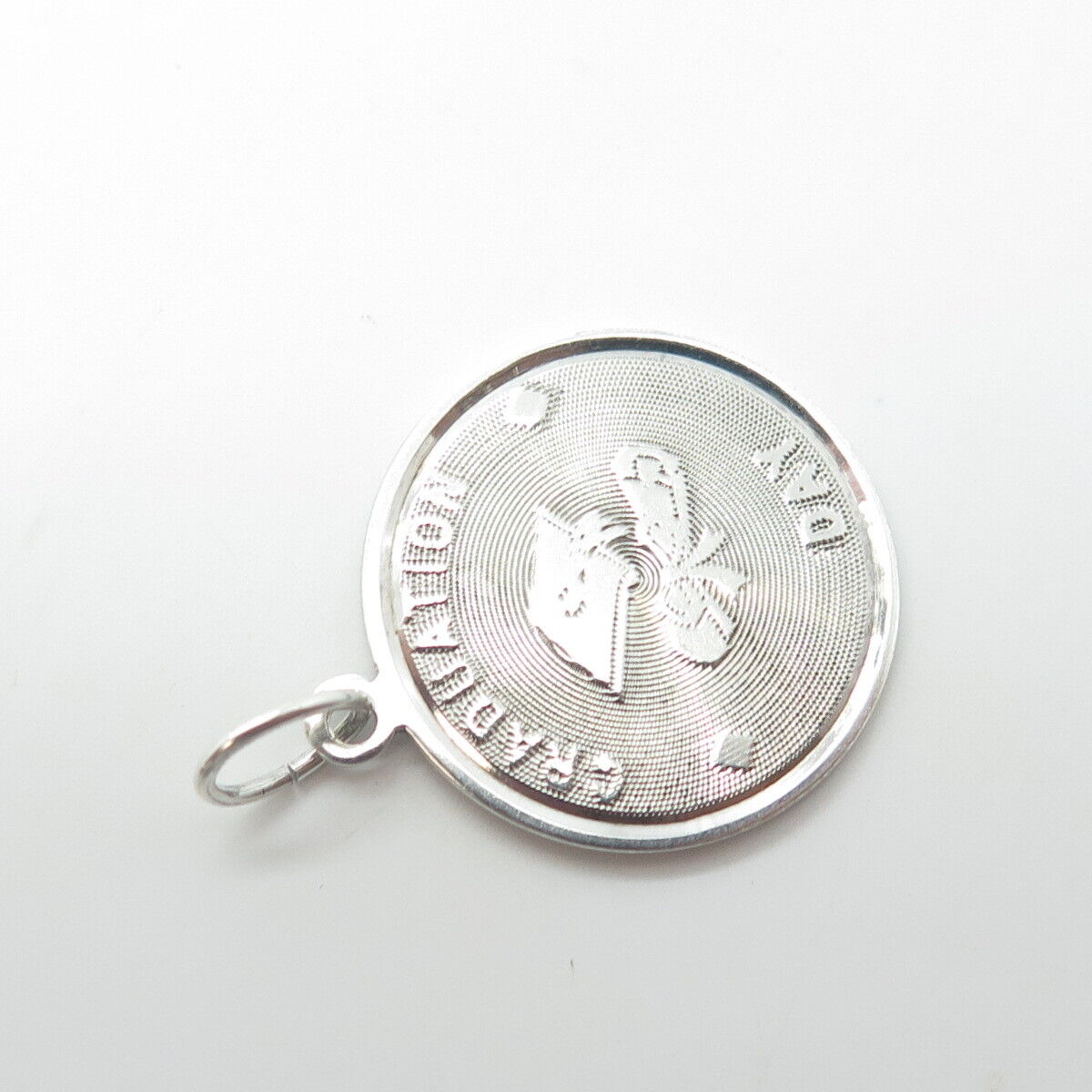 JAYPOS 925 Sterling Silver Vintage "Graduation Day" Cap Charm Pendant