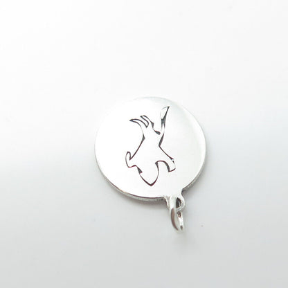 TWO IN TOWN 925 Sterling Silver USA Frisky Horse Charm Pendant