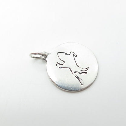 TWO IN TOWN 925 Sterling Silver USA Frisky Horse Charm Pendant