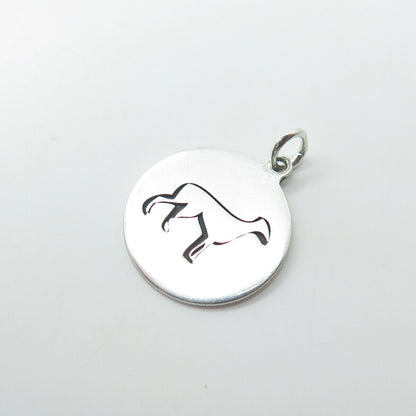 TWO IN TOWN 925 Sterling Silver USA Dog Charm Pendant