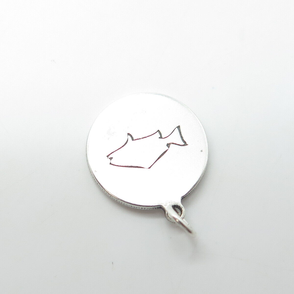 TWO IN TOWN 925 Sterling Silver USA Fish Charm Pendant