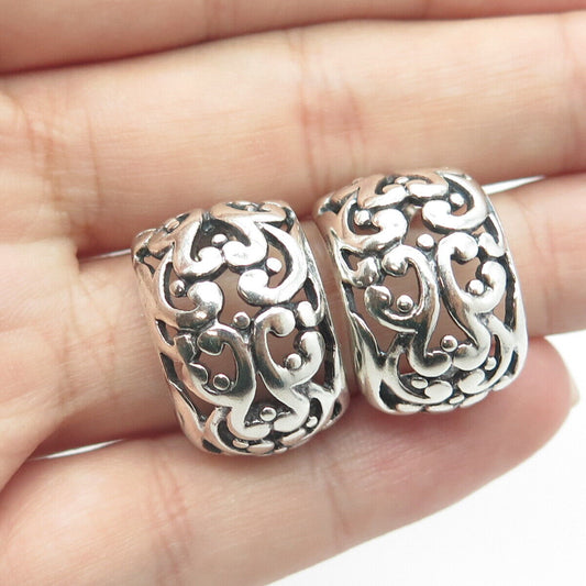 CHAPAL ZENRAY 925 Sterling Silver Ornate Earrings