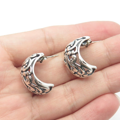 CHAPAL ZENRAY 925 Sterling Silver Ornate Earrings