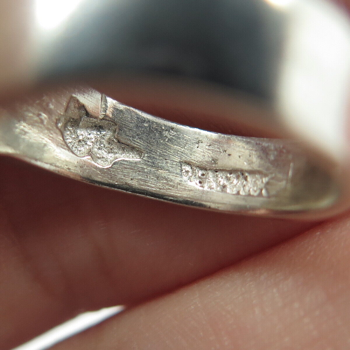 925 Sterling Silver Vintage Modernist Ring Size 5.25