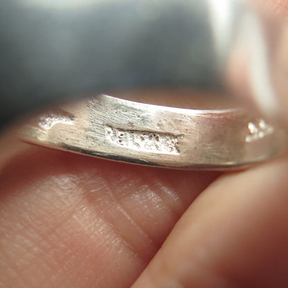925 Sterling Silver Vintage Modernist Ring Size 5.25