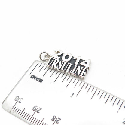 925 Sterling Silver 2014 Ursuline School / Collage / Academy Pendant
