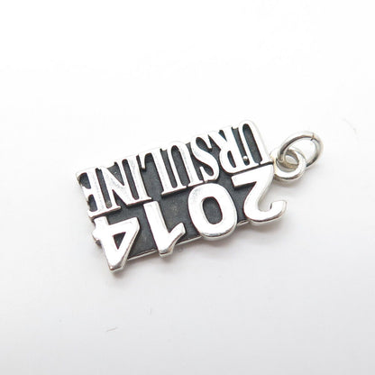 925 Sterling Silver 2014 Ursuline School / Collage / Academy Pendant