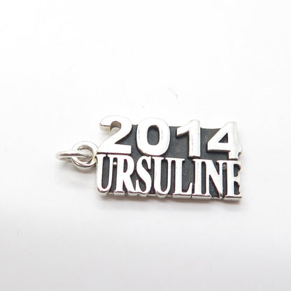 925 Sterling Silver 2014 Ursuline School / Collage / Academy Pendant