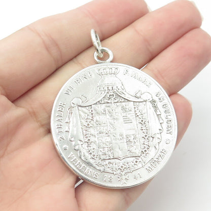 925 Sterling Silver Antique Art Deco FRIEDR WILHELM IV KOENIG V PREUSSEN Pendant
