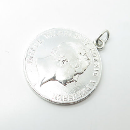 925 Sterling Silver Antique Art Deco FRIEDR WILHELM IV KOENIG V PREUSSEN Pendant