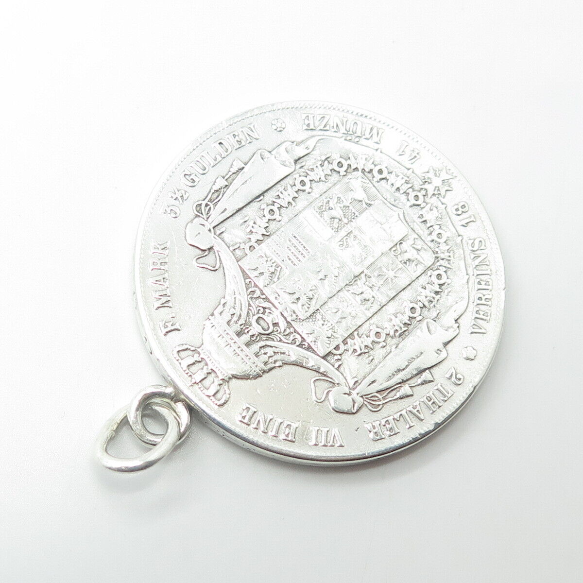 925 Sterling Silver Antique Art Deco FRIEDR WILHELM IV KOENIG V PREUSSEN Pendant