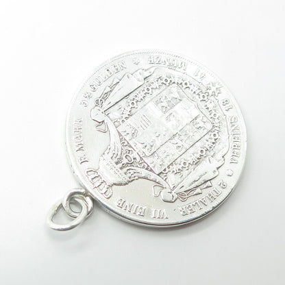 925 Sterling Silver Antique Art Deco FRIEDR WILHELM IV KOENIG V PREUSSEN Pendant