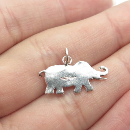 925 Sterling Silver Vintage Elephant Charm Pendant