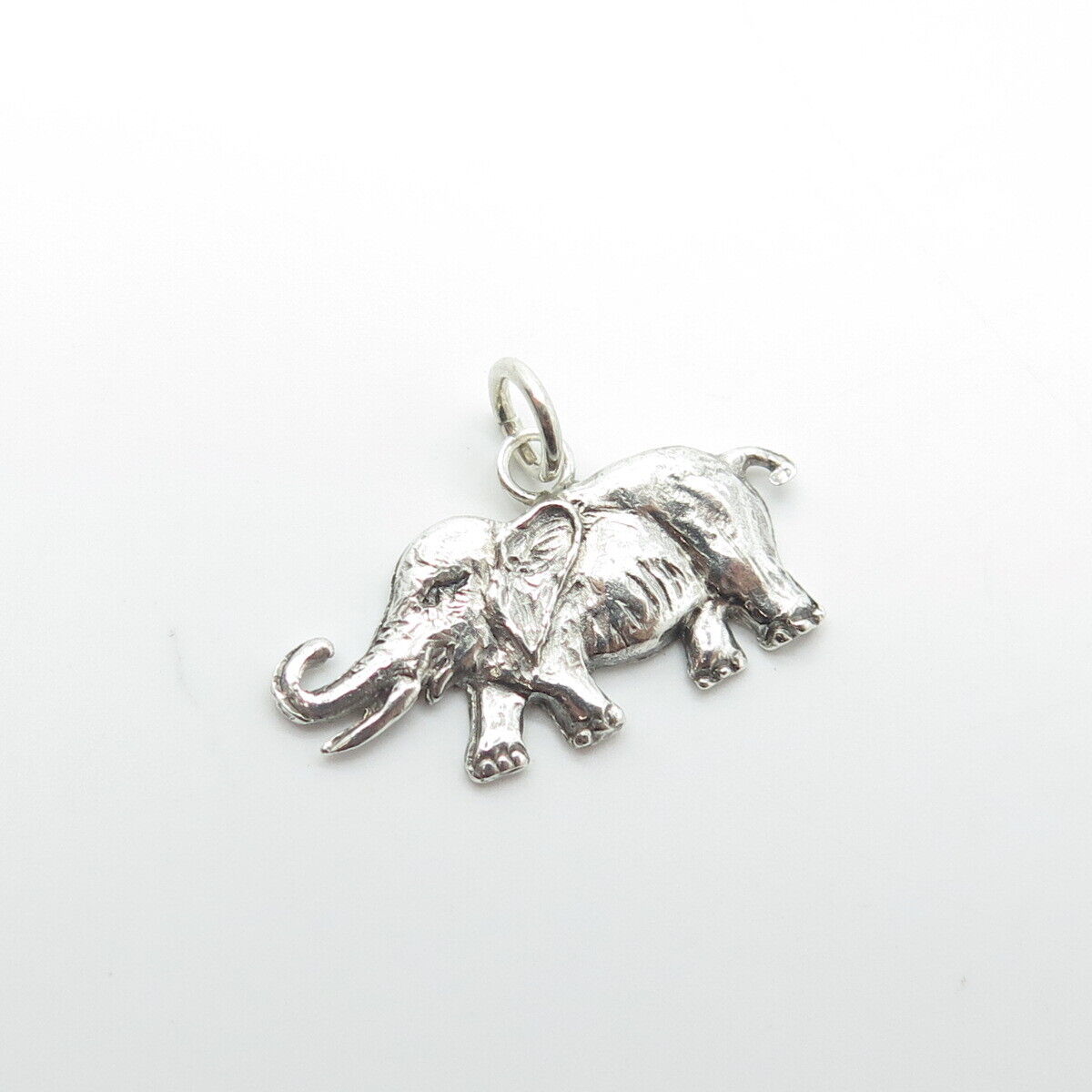 925 Sterling Silver Vintage Elephant Charm Pendant