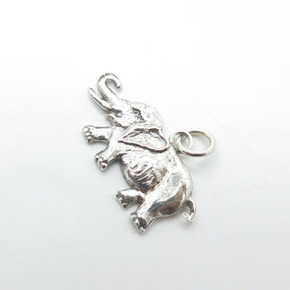 925 Sterling Silver Vintage Elephant Charm Pendant