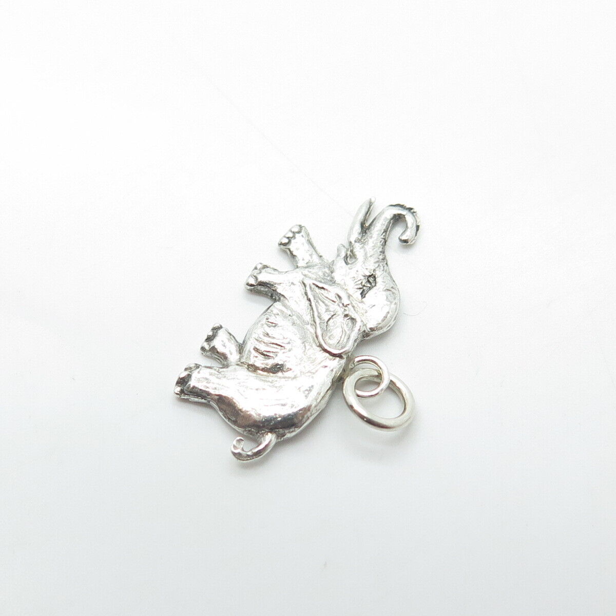 925 Sterling Silver Vintage Elephant Charm Pendant