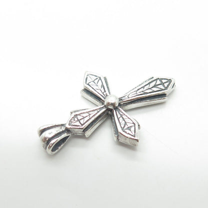 925 Sterling Silver Vintage Cross Religious Charm Pendant