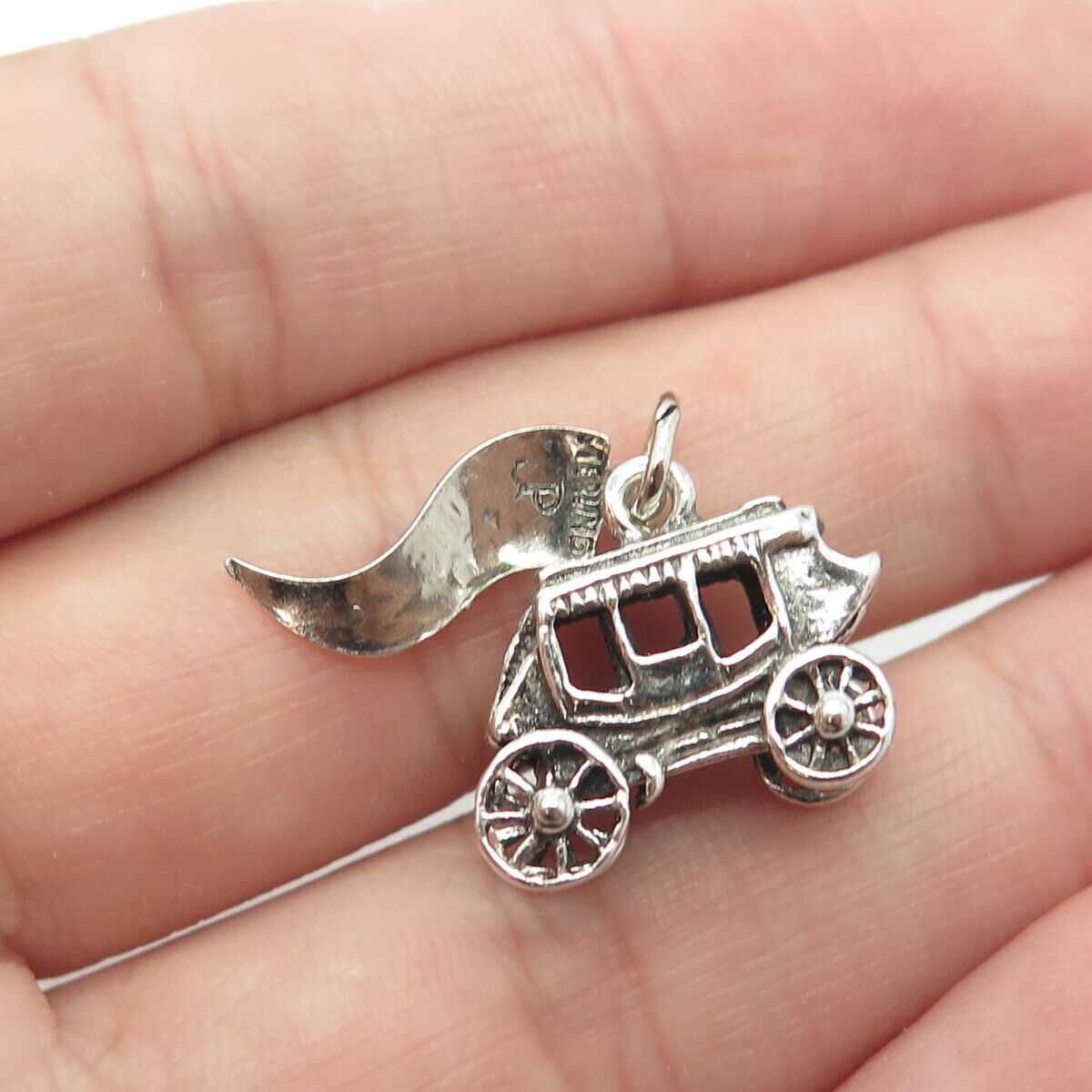 Pacific Jewelry Co 925 Sterling Silver Cripple Creek Carriage Charm Pendant