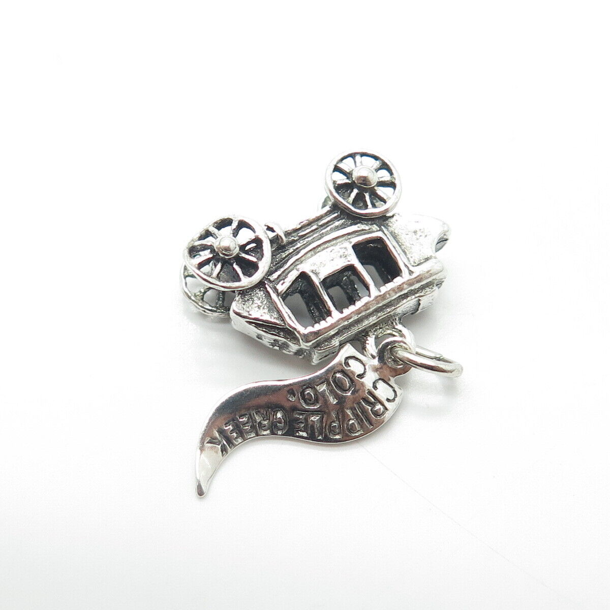 Pacific Jewelry Co 925 Sterling Silver Cripple Creek Carriage Charm Pendant