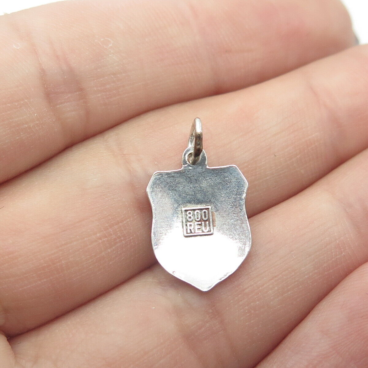 FRITZ REU & CO. 800 Silver Vintage Enamel Genova / Genoa Italy Charm Pendant