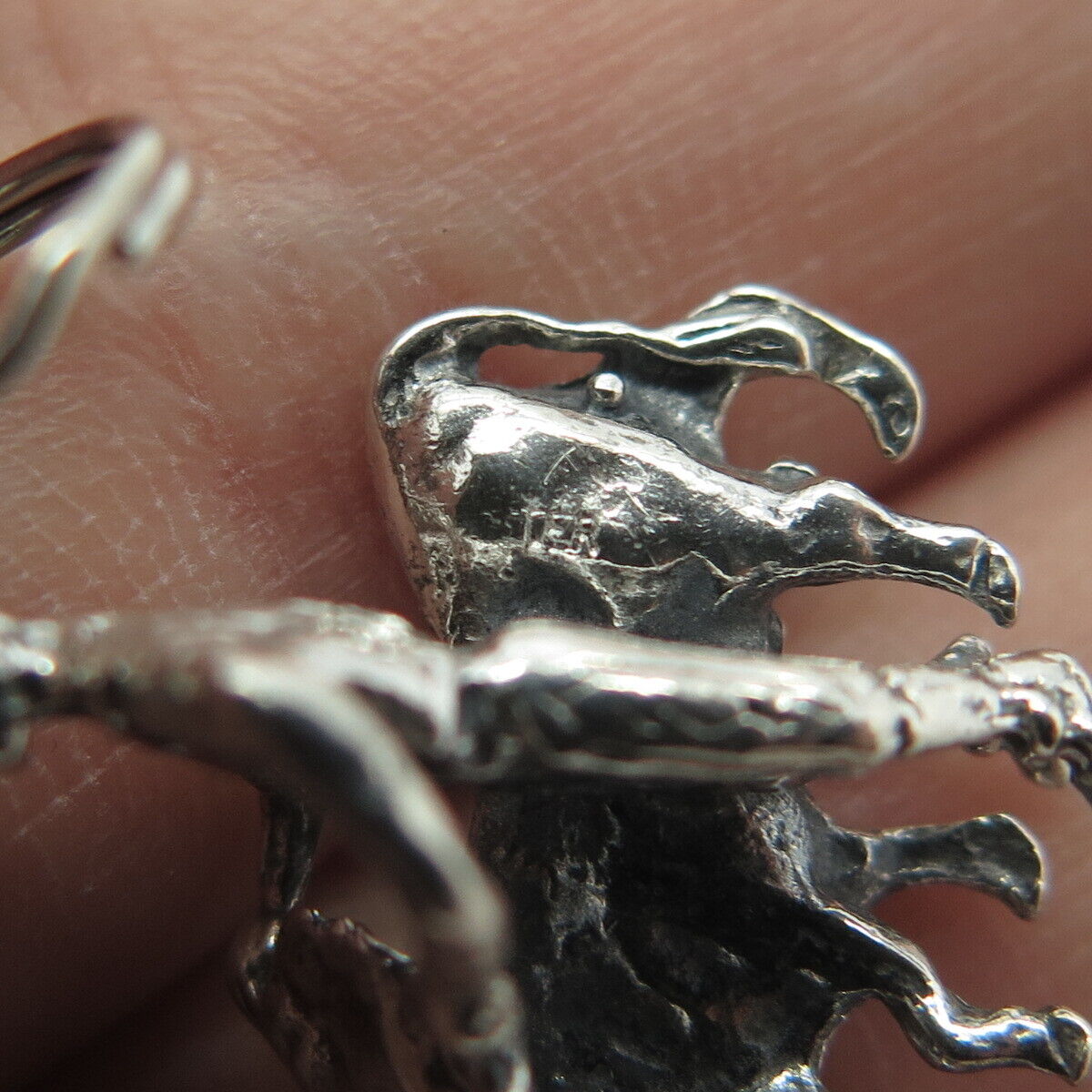 925 Sterling Silver Vintage Matador Bullfighting Oxidized Charm Pendant