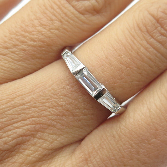 925 Sterling Silver C Z Ring Size 7.25