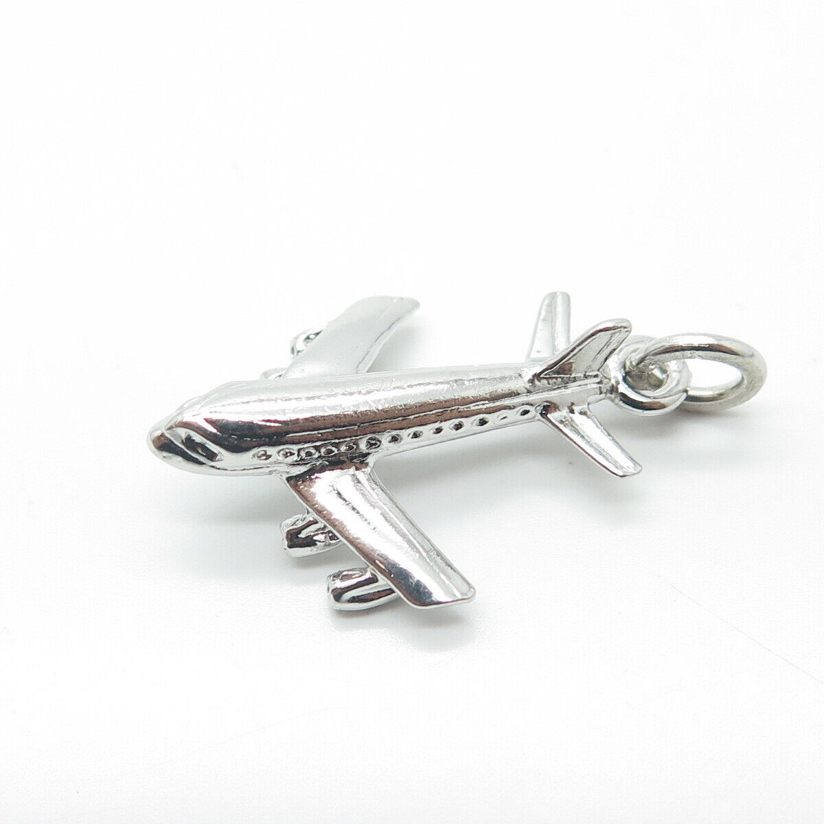 925 Sterling Silver Vintage Airplane / Aircraft Charm Pendant