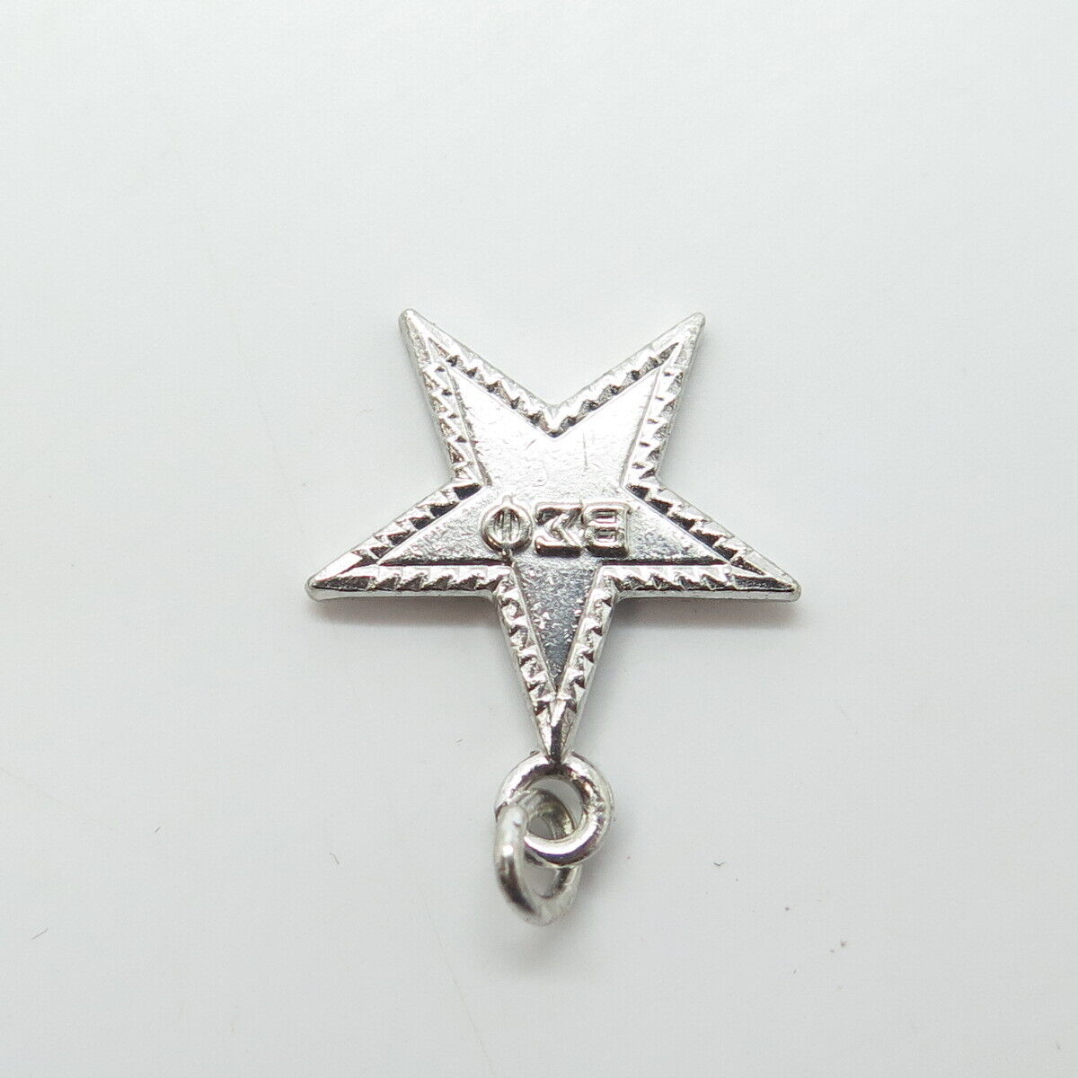 925 Sterling Silver Vintage 1961 Founder's Day Greek Letter Star Charm Pendant