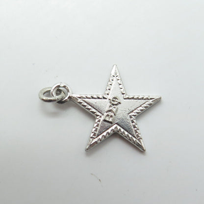 925 Sterling Silver Vintage 1961 Founder's Day Greek Letter Star Charm Pendant