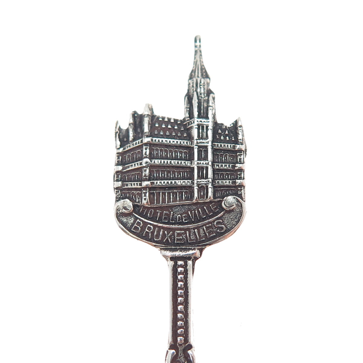 GEBR. HUISMAN GH3 833 Silver Antique Dutch Hotel de Ville Brussels Coffee Spoon