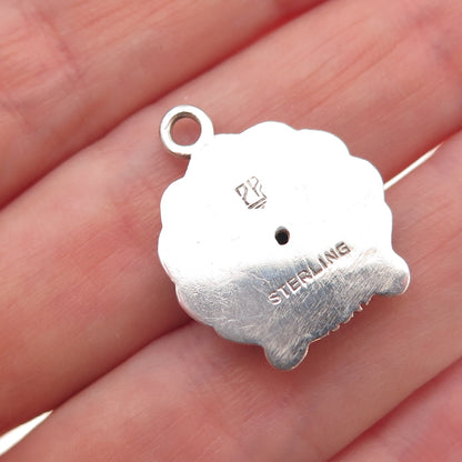 Carl Poul Petersen 925 Sterling Silver Antique Art Deco Seashell Charm Pendant