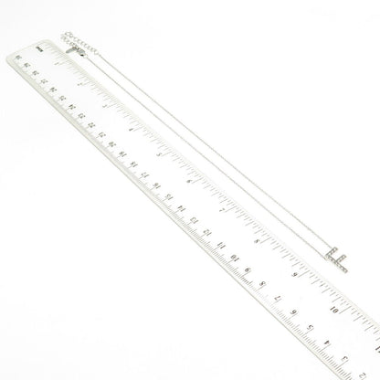 925 Sterling Silver C Z Letter "F" Initial Rolo Chain Necklace 16-18"