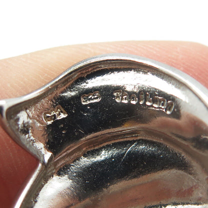 CHATEAU D'ARGENT 925 Sterling Silver Vintage Modernist Statement Ring Size 7.25