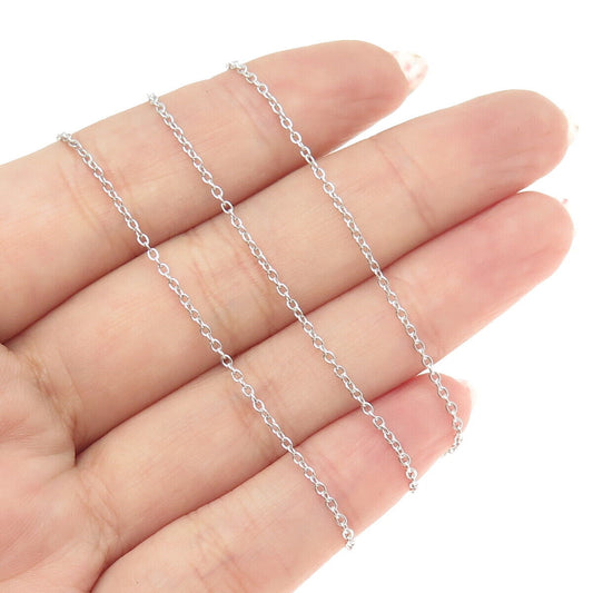 925 Sterling Silver Cable Chain Necklace 18"